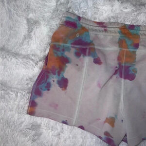 RARE Lululemon Softstream High Rise Short in Tie Dye size 12 Pink Purple Blue